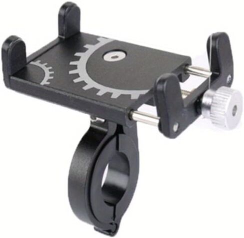 1PC Bicycle Mobile Phone Holder, Aluminum Alloy Fixed Navigation Battery Electric Car Motorcycle Mobile Phone Holder, (Black) in Saudi Arabia