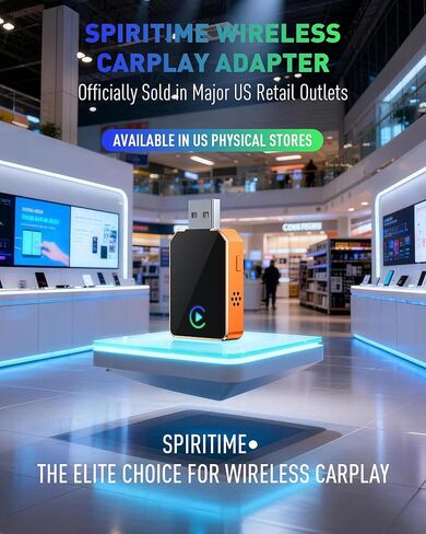 محول CarPlay اللاسلكي لهاتف iPhone، 2026، محول لاسلكي Android Auto CarPlay 2 في 1، تحويل سلكي إلى لاسلكي، سريع ومستقر، التوصيل والتشغيل، متوافق مع سيارات CarPlay السلكية من المصنع 2016+ in Kuwait