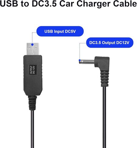Car Charger Cable Fit for Furrion FOS07TADS Vision S Monitor, Replacement for Hitch Wireless Backup Camera 7 Inch Screen Display FOS48TA-BL FOS48TAPK-BL USB to DC Car Monitor Power Supply Cord in Saudi Arabia