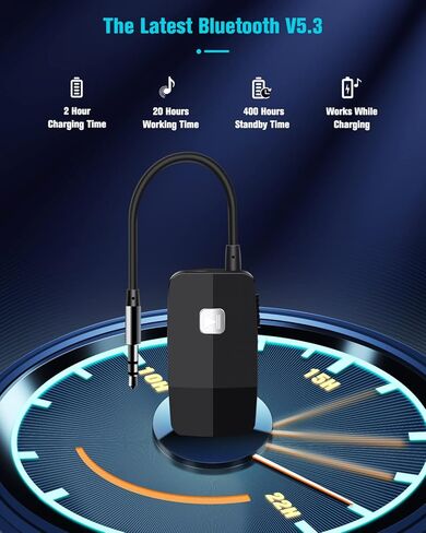 Golvery Bluetooth 5.3 Receiver and Transimtter, Wireless Bluetooth AUX Adapter for TV/PC/CD/MP3/PS4/Home Theater/Speaker w/ 3.5mm AUX and RCA Jack, Low Latency Audio, 2 Devices Pairing in Saudi Arabia