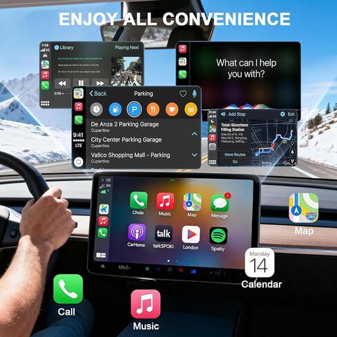 2026 Newly Upgraded Wireless CarPlay Adapter: Plug and Play, Stable Connection Without delay-Wired to Wireless, Compatible with Apple iPhone and Android Devices. in Saudi Arabia