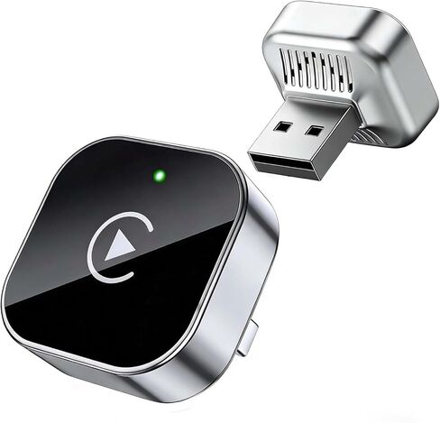 محول Carplay لاسلكي مع تصميم USB صغير جدًا لـ Apple CarPlay وAndroid Auto، دونجل CarPlay مُحسّن لعام 2026 تحويل سلكي إلى لاسلكي، التوصيل والتشغيل، اتصال سريع ومستقر وبدون زمن الوصول in Saudi Arabia