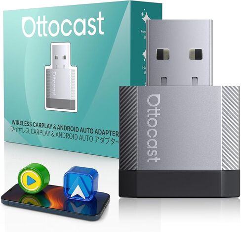 OTTOCAST Mini Nova, 2 in 1 Wireless Carplay & Android Auto Adapter, Plug & Play 2026 Upgraded with AI Assistance (ChatGPT, Gemini, Claude) in Saudi Arabia