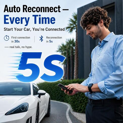 OTTOCAST Mini Nova, 2 in 1 Wireless Carplay & Android Auto Adapter, Plug & Play 2026 Upgraded with AI Assistance (ChatGPT, Gemini, Claude) in Saudi Arabia
