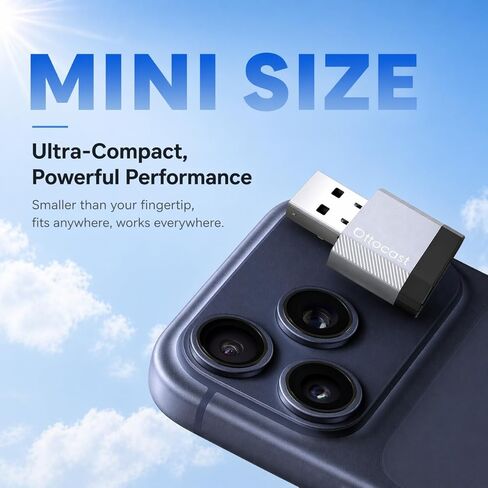 OTTOCAST Mini Nova, 2 in 1 Wireless Carplay & Android Auto Adapter, Plug & Play 2026 Upgraded with AI Assistance (ChatGPT, Gemini, Claude) in Saudi Arabia