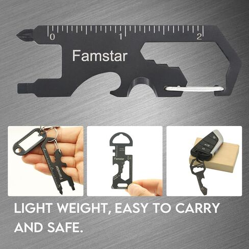 Keychain Multi tool 3Pack Metal Pocket Tool for men Portable No rust multi-function tools Wrench for Screw,ruler and bottle opener,19 in 1 Total Routine maintenance in Saudi Arabia