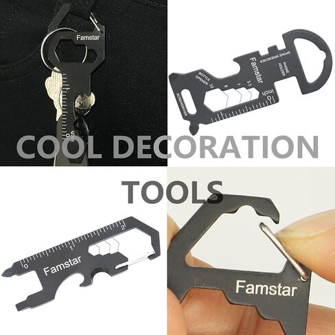Keychain Multi tool 3Pack Metal Pocket Tool for men Portable No rust multi-function tools Wrench for Screw,ruler and bottle opener,19 in 1 Total Routine maintenance in Saudi Arabia