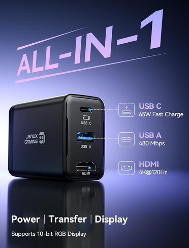 JSAUX 65W Switch Dock with 4K@60Hz HDMI, 65W PD Fast Charging, USB A Port, USB C TV Docking Station Compatible with Switch/Steam Deck/ROG Ally/Samsung/iPad/MacBook and More - OmniCentro Charger Dock in Saudi Arabia