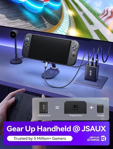 JSAUX 65W Switch Dock with 4K@60Hz HDMI, 65W PD Fast Charging, USB A Port, USB C TV Docking Station Compatible with Switch/Steam Deck/ROG Ally/Samsung/iPad/MacBook and More - OmniCentro Charger Dock in Saudi Arabia
