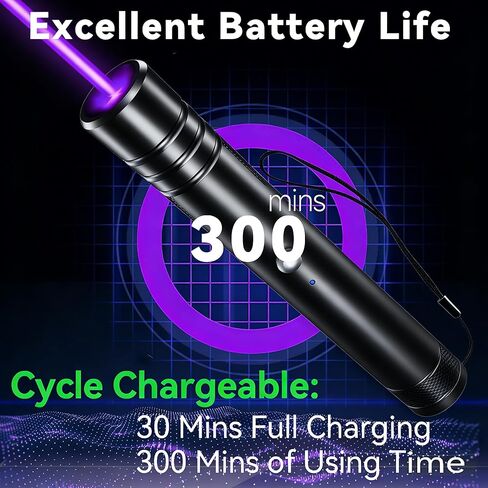 مؤشر ليزر، ضوء مؤشر ليزر أرجواني، مؤشر ليزر طويل المدى للمشي لمسافات طويلة، شحن USB in Kuwait