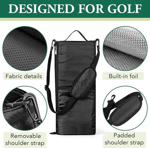 Golf Cooler Bag Golf Cooler Sleeve - Holds 6 Beer Cans or 2 Wine Bottles Cold Golf Accessories Gifts for Men Dad Husband, Insulated Beer Cooler for Golfing, Beach Days, Picnic in Saudi Arabia