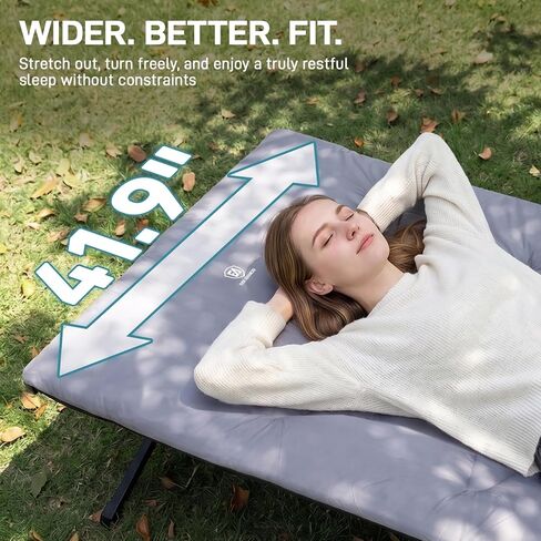 EVER ADVANCED 85" Extra Wide Sleeping Pad for Camping, 2.36" Thick Cotton Camping Mattress Pad with Carry Bag, Portable Roll Up Camping Cot Pad for Adults, Tent, SUV, Travel & Floor in Saudi Arabia