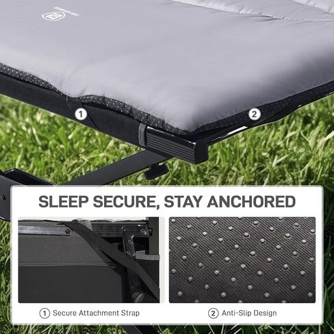 EVER ADVANCED 85" Extra Wide Sleeping Pad for Camping, 2.36" Thick Cotton Camping Mattress Pad with Carry Bag, Portable Roll Up Camping Cot Pad for Adults, Tent, SUV, Travel & Floor in Saudi Arabia