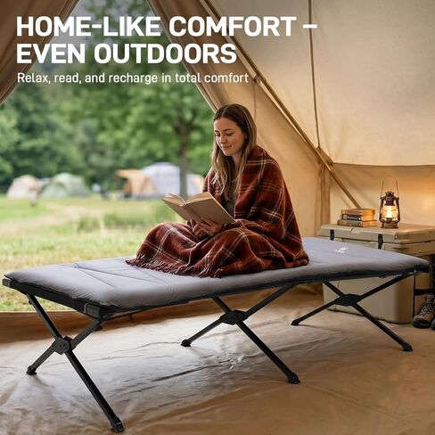 EVER ADVANCED 85" Extra Wide Sleeping Pad for Camping, 2.36" Thick Cotton Camping Mattress Pad with Carry Bag, Portable Roll Up Camping Cot Pad for Adults, Tent, SUV, Travel & Floor in Saudi Arabia