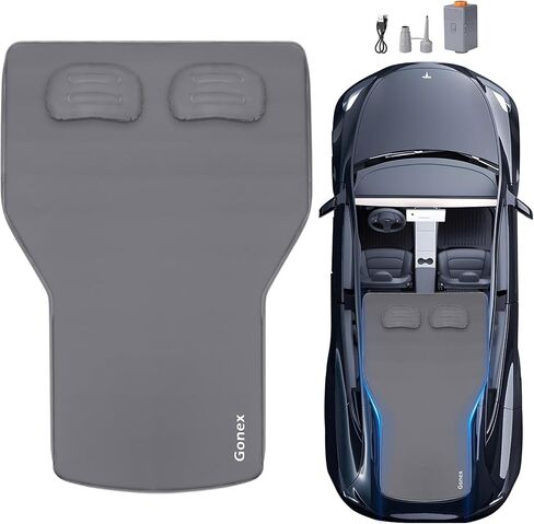 Gonex Foam Mattress for Tesla Model Y 2020-2026 Juniper, Inflatable 4" Air & Foam Bed with Cordless Pump, 78"x54" Full Size, Foldable & Fits in Frunk, Perfect for Roadtrips, Camping & Naps in Saudi Arabia