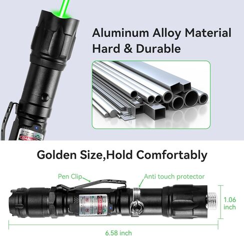 MIPREZT [4 Packs] Professional Rechargeable Green Laser Pointer High Power Green Beam Laser Light Distance Range for TV/LED/LCD Screens Tactical Flashlights Presentation Office/Outdoors [004](4) in Saudi Arabia