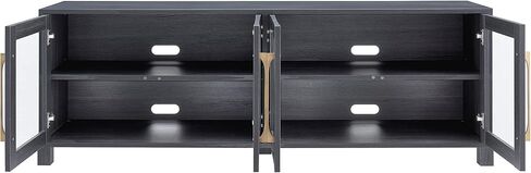 Henn&Hart Rectangular TV Stand for TV's up to 80" in Charcoal Gray, Electric Fireplace TV Stands for the Living Room in Saudi Arabia