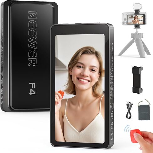 NEEWER 4" Phone Vlog Selfie Monitor Screen, Smartphone Back Camera Monitor with Remote for YouTube TikTok Video Streaming in Saudi Arabia