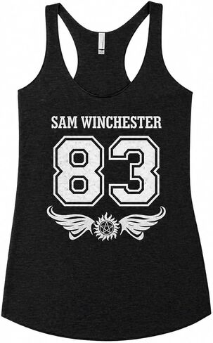 Sam Winchester 83 College Style Women Tank Top - Black New in Saudi Arabia
