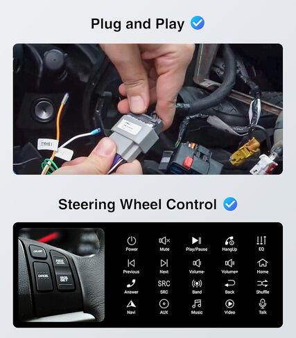 ستيريو راديو السيارة لهوندا CRV 2006-2011، CarPlay Android Auto 9 بوصة Linux شاشة تعمل باللمس GPS وحدة الملاحة الرئيسية WiFi Bluetooth FM/AM in Saudi Arabia