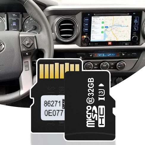 2026 Latest Navigation SD Card GPS Map Update 86271-0E077 for Toyota Highlander, Tacoma, Sienna, RAV4, Tundra, 4Runner, Prius, Venza, Mirai, Corolla, Camry, Avalon, Toyota Map Card for USA/Canada in Saudi Arabia