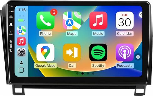 ستيريو راديو السيارة لسيارة Toyota Tundra 07-13 Sequoia 08-18، ترقية Android 13/10 بوصة QLED IPS شاشة تعمل باللمس/Carplay لاسلكي/Android Auto/Bluetooth/GPS Navigation/WiFi/5G/HD كاميرا الرؤية الخلفية/SWC/FM in Kuwait