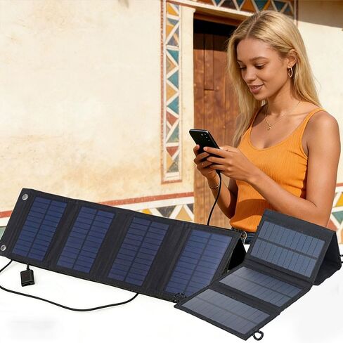 Solar Panels10W Portable Foldable Solar Charger with 5V Type-C Fast Charging Compatible with, Power Banks, Perfect for Camping, Hiking, Outdoor in Saudi Arabia