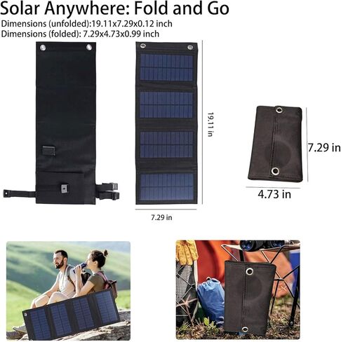Solar Panels10W Portable Foldable Solar Charger with 5V Type-C Fast Charging Compatible with, Power Banks, Perfect for Camping, Hiking, Outdoor in Saudi Arabia