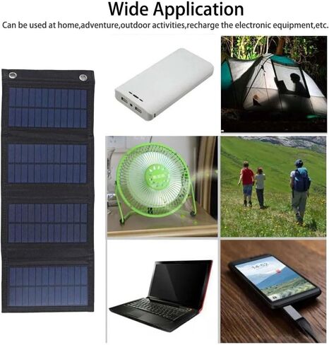 Solar Panels10W Portable Foldable Solar Charger with 5V Type-C Fast Charging Compatible with, Power Banks, Perfect for Camping, Hiking, Outdoor in Saudi Arabia