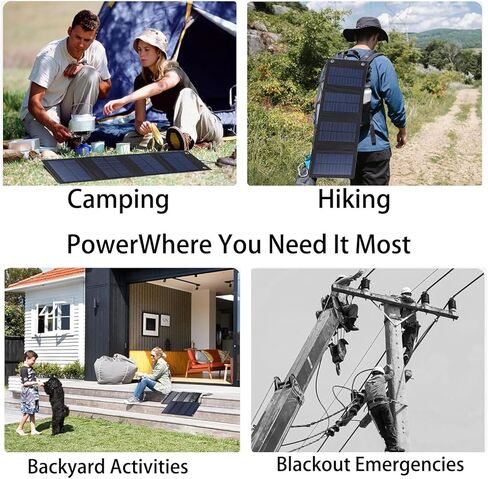 Solar Panels10W Portable Foldable Solar Charger with 5V Type-C Fast Charging Compatible with, Power Banks, Perfect for Camping, Hiking, Outdoor in Saudi Arabia