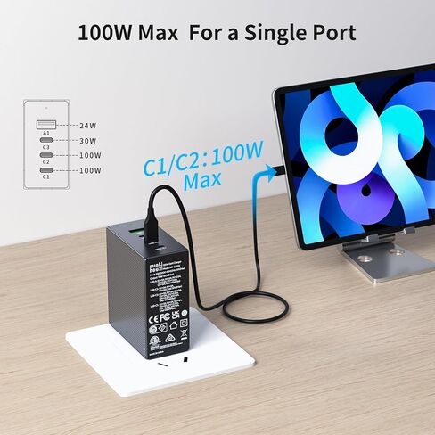Minthouz Phone Charger Fast 130W Charging, Type C Wall Charger Block Universal Travel Charger for iPhone 17/17 Plus/17 Pro Max/16/16 Plus/16 Pro Max/15 Pro Max/iPad Pro in Saudi Arabia