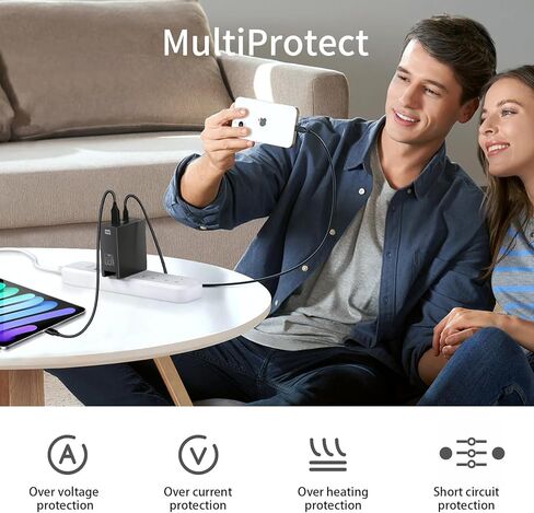 Minthouz Phone Charger Fast 130W Charging, Type C Wall Charger Block Universal Travel Charger for iPhone 17/17 Plus/17 Pro Max/16/16 Plus/16 Pro Max/15 Pro Max/iPad Pro in Saudi Arabia