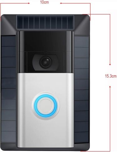 شاحن بالطاقة الشمسية متوافق مع جرس الباب بالفيديو من Ring (إصدار 2020)، منفذ Micro USB فقط، ليس لمنافذ USB-C أو 2-Prong، لوحة شمسية مقاومة للماء للطاقة المستمرة in Kuwait