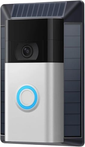 شاحن بالطاقة الشمسية متوافق مع جرس الباب بالفيديو من Ring (إصدار 2020)، منفذ Micro USB فقط، ليس لمنافذ USB-C أو 2-Prong، لوحة شمسية مقاومة للماء للطاقة المستمرة in Kuwait