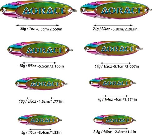 Fishing Spoon Lure Jigging Spoon Durable Treble Hooks for Saltwater & Freshwater Fishing, Casting Spoon for Bass, Trout, Salmon, Pike, Walleye, Crappie in Saudi Arabia