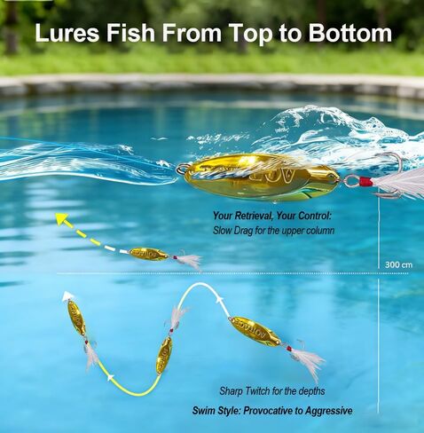 Fishing Spoon Lure Jigging Spoon Durable Treble Hooks for Saltwater & Freshwater Fishing, Casting Spoon for Bass, Trout, Salmon, Pike, Walleye, Crappie in Saudi Arabia