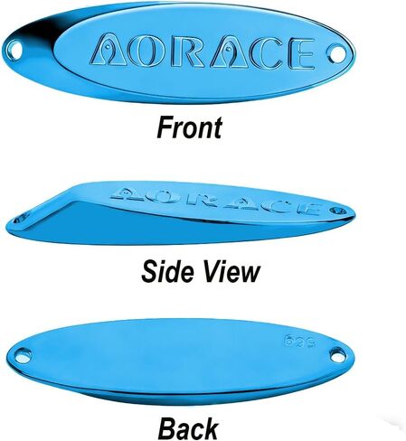 Fishing Spoon Lure Jigging Spoon Durable Treble Hooks for Saltwater & Freshwater Fishing, Casting Spoon for Bass, Trout, Salmon, Pike, Walleye, Crappie in Saudi Arabia