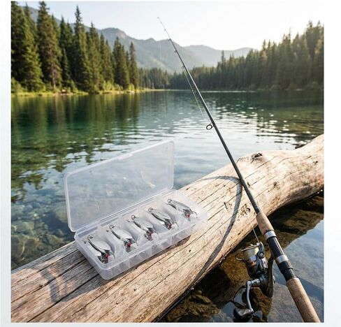 Fishing Spoons Lures for Bass Trout Salmon, 1/5oz Sliver Metal Spoon Lures for Saltwater Freshwater, 10Pcs Casting Spinner Bait Set with Durable Hooks for Lakes Rivers & Surf Fishing in Saudi Arabia