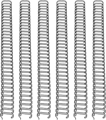 Fafeicy Double Loop Wire Binding Spine, Nylon Coated, 50pcs 19mm Diameter, 34 Loops, Perfect for Office Documents, Presentations and Reports (Black) in Saudi Arabia