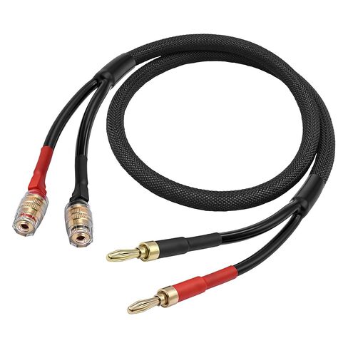 XMSJSIY 4mm Banana Speaker Extension Audio Cable Banana Plug to Binding Post Socket Male to Female Adapter Connector Wire with Gold-Plated for Amplifier Sound Systems -80CM/2.6FT in Saudi Arabia
