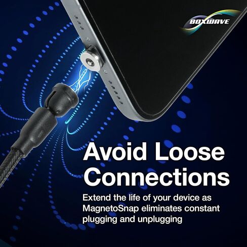 كابل BoxWave متوافق مع Meta Quest 2 - كابل MagnetoSnap AllCharge، كابل شحن مغناطيسي USB Type-C Micro USB - أسود in Kuwait