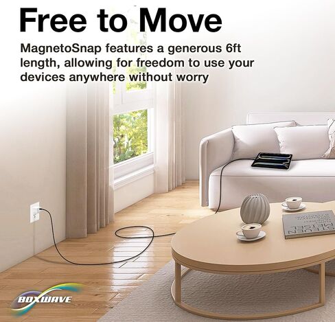 كابل BoxWave متوافق مع Meta Quest 2 - كابل MagnetoSnap AllCharge، كابل شحن مغناطيسي USB Type-C Micro USB - أسود in Kuwait