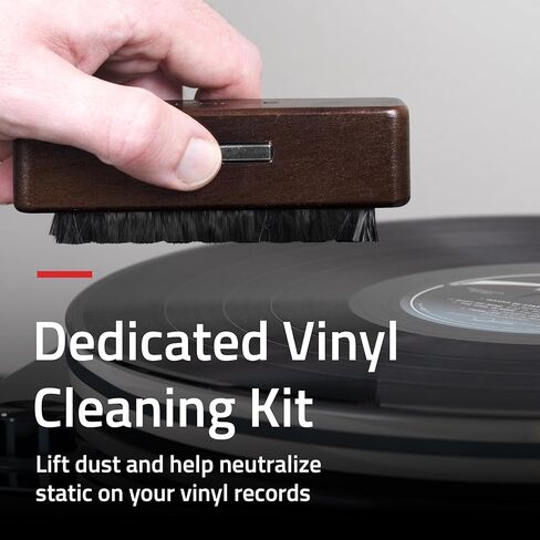 Fluance Vinyl Record Cleaning Brush - Anti-Static Carbon Fiber Brush - Scratch-Free Vinyl Care to Restore Sound Quality - Vinyl Cleaning Kit with Anti-Static Brush (VB62) in Saudi Arabia
