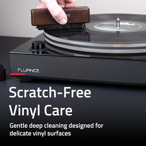 Fluance Vinyl Record Cleaning Brush - Anti-Static Carbon Fiber Brush - Scratch-Free Vinyl Care to Restore Sound Quality - Vinyl Cleaning Kit with Anti-Static Brush (VB62) in Saudi Arabia