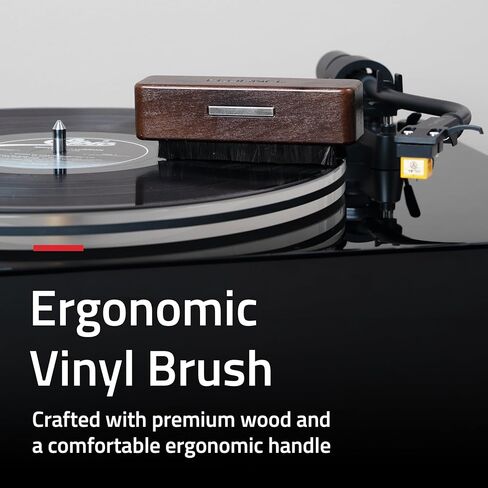 Fluance Vinyl Record Cleaning Brush - Anti-Static Carbon Fiber Brush - Scratch-Free Vinyl Care to Restore Sound Quality - Vinyl Cleaning Kit with Anti-Static Brush (VB62) in Saudi Arabia