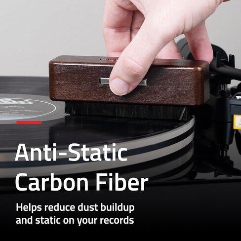 Fluance Vinyl Record Cleaning Brush - Anti-Static Carbon Fiber Brush - Scratch-Free Vinyl Care to Restore Sound Quality - Vinyl Cleaning Kit with Anti-Static Brush (VB62) in Saudi Arabia