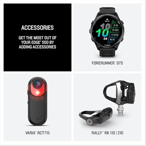 Garmin Edge 550 Compact GPS Cycling Computer Bundle - Vivid Color Display, Bike-Specific Mapping, Advanced Training & Performance with PlayBetter Silicone Case (Black) & HD Screen Protectors in Saudi Arabia