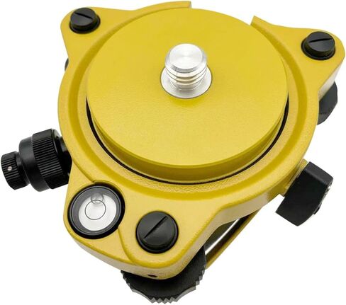 Tribrach أصفر مع عمود بصري ومحول ثابت، حامل خيط 5/8x11 للمحطة الشاملة، جهاز استقبال GPS GNSS، عمود المنشور، ملحق مسح ثلاثي القوائم in Kuwait