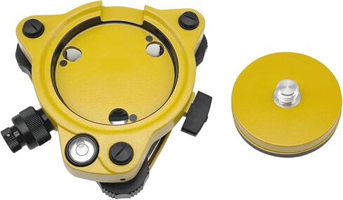 Tribrach أصفر مع عمود بصري ومحول ثابت، حامل خيط 5/8x11 للمحطة الشاملة، جهاز استقبال GPS GNSS، عمود المنشور، ملحق مسح ثلاثي القوائم in Kuwait