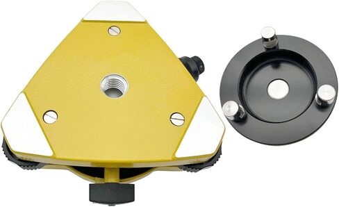 Tribrach أصفر مع عمود بصري ومحول ثابت، حامل خيط 5/8x11 للمحطة الشاملة، جهاز استقبال GPS GNSS، عمود المنشور، ملحق مسح ثلاثي القوائم in Kuwait